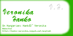 veronika hanko business card